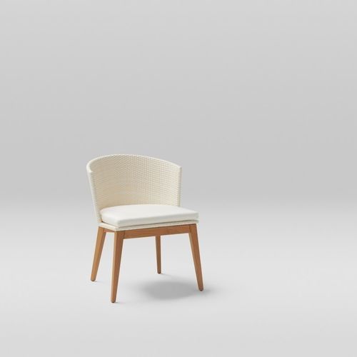 Stuhl / originelles Design - ARC - POINT - für den Innenraum / Holz / Teakholz