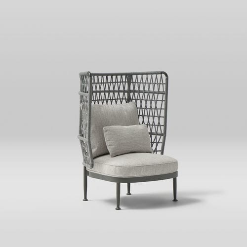 Moderner Sessel - CURIO - POINT - Polyurethanschaum / Stoff / Kordel