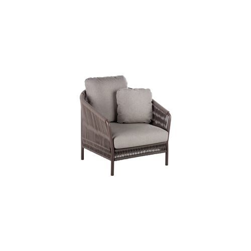 Moderner Sessel - WEAVE - POINT - Polyurethanschaum / Stoff / Kordel