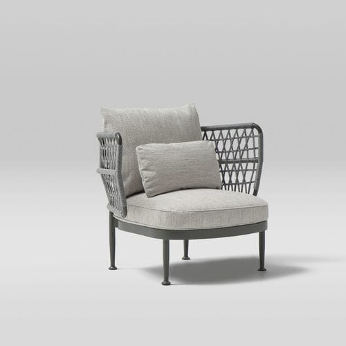 Moderner Sessel - CURIO - POINT - Polyurethanschaum / Stoff / Kordel