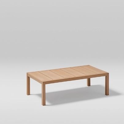 Moderner Couchtisch - KUBIK - POINT - thermolackiertes Aluminium / Porzellan / Gestell aus Holz