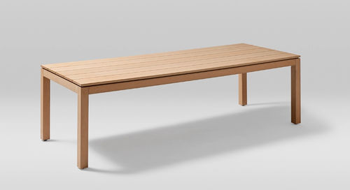 Moderner Couchtisch - KUBIK - POINT - Holzfurnier / Gestell aus Holz / rechteckig