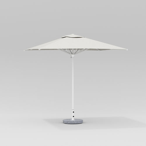 Quadratischer Sonnenschirm - CALA - POINT - Stoff / aus lackiertem Aluminium / weiß