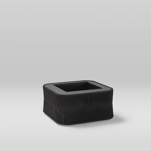 Polyester-Pflanzkübel - WEAVE - POINT - Aluminium / Aluminium / aus lackiertem Aluminium