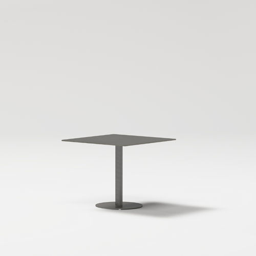 Moderner Couchtisch - LIS - POINT - aus lackiertem Aluminium / Porzellan / Teakholz