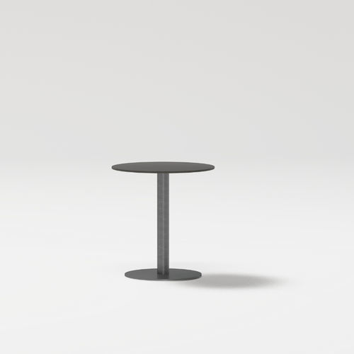 Moderner Couchtisch - LIS - POINT - aus lackiertem Aluminium / Porzellan / Teakholz