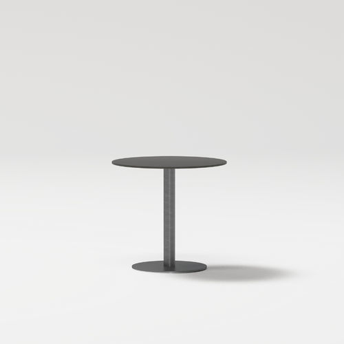 Moderner Esstisch - LIS - POINT - aus lackiertem Aluminium / Porzellan / Teakholz