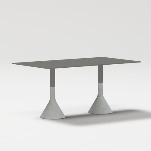 Moderner Tisch - NECK - POINT - aus lackiertem Aluminium / Porzellan / Beton