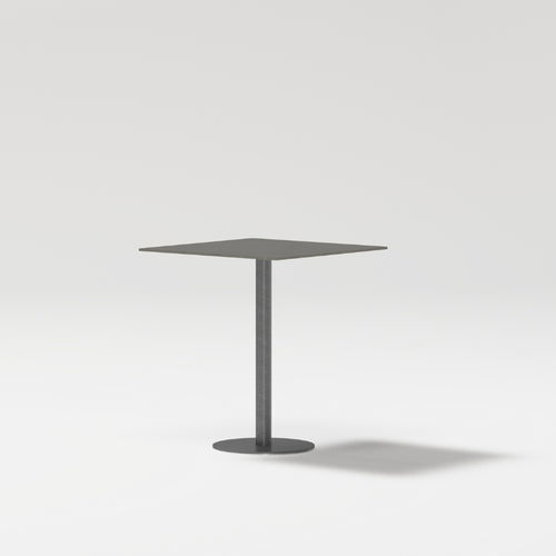 Moderner Tisch - LIS - POINT - aus lackiertem Aluminium / Porzellan / Teakholz