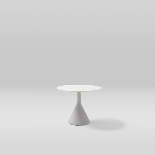 Moderner Tisch - NECK - POINT - aus lackiertem Aluminium / Porzellan / Beton