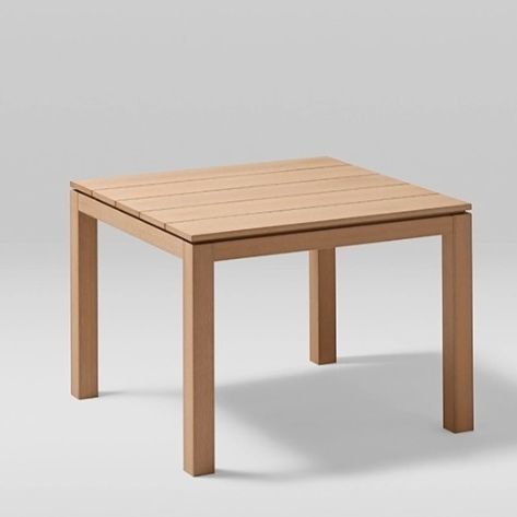 Moderner Esstisch - KUBIK - POINT - Holz / Gestell aus Massivholz / quadratisch