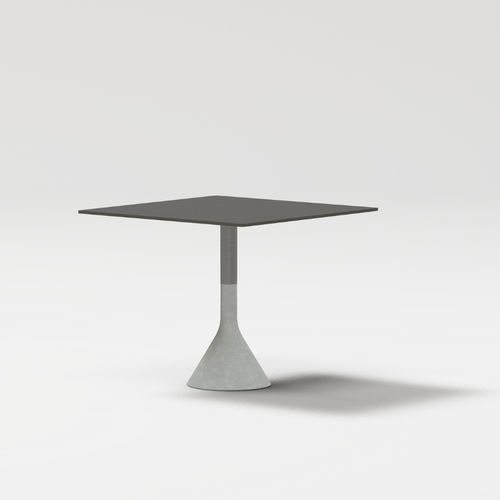 Moderner Tisch - NECK - POINT - aus lackiertem Aluminium / thermolackiertes Aluminium / Porzellan
