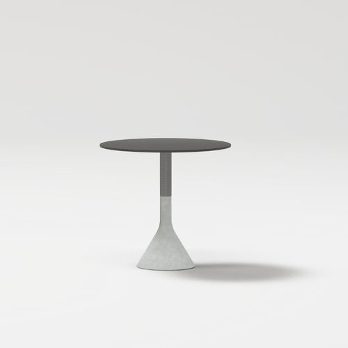 Moderner Tisch - NECK - POINT - aus lackiertem Aluminium / Porzellan / Beton