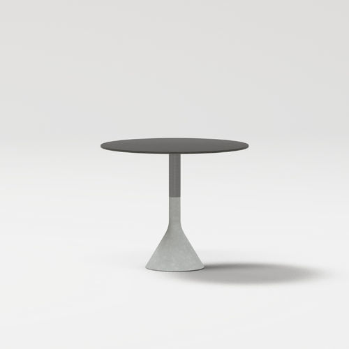 Moderner Tisch - NECK - POINT - aus lackiertem Aluminium / Porzellan / Beton