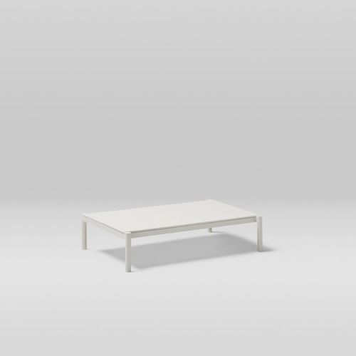 Moderner Tisch - ORIGIN - POINT - Aluminium / aus lackiertem Aluminium / Holz