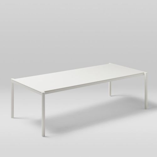 Moderner Tisch - ORIGIN - POINT - Aluminium / aus lackiertem Aluminium / Holz