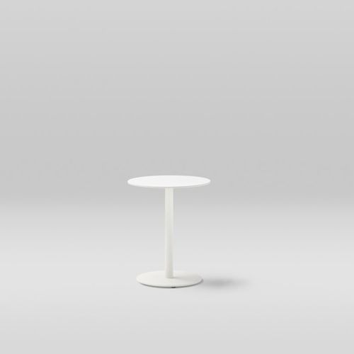 Moderner Couchtisch - LIS - POINT - aus lackiertem Aluminium / Sandstein / Feinsteinzeug