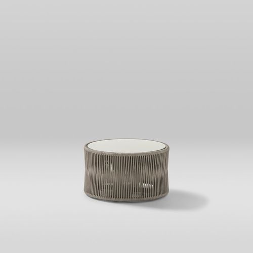 Moderner Couchtisch - WEAVE - POINT - Polyester / Aluminium / Aluminium