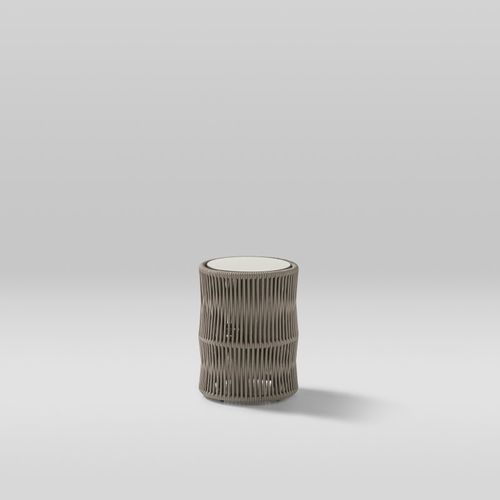 Moderner Couchtisch - WEAVE - POINT - Polyester / Aluminium / Aluminium