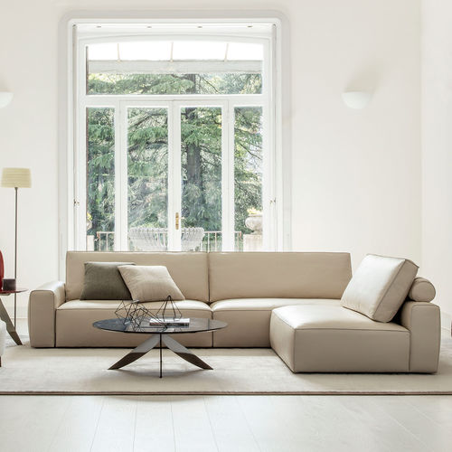 Modulsofa - JOHNNY - BERTO - modern / Stoff / Tierfell