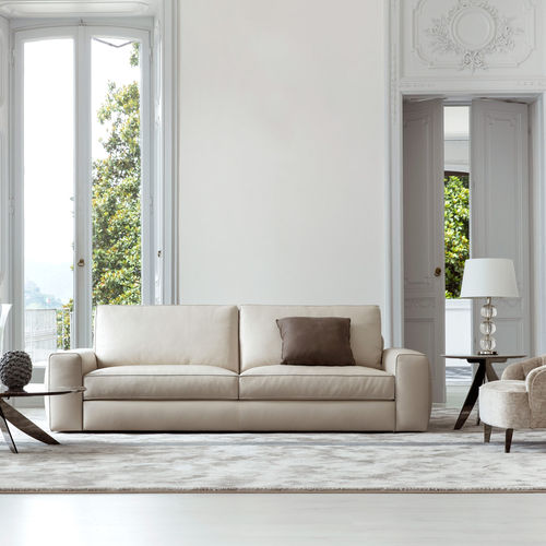Modernes Sofa - JOEY - BERTO - Stoff / Leder / mit abnehmbarem Bezug
