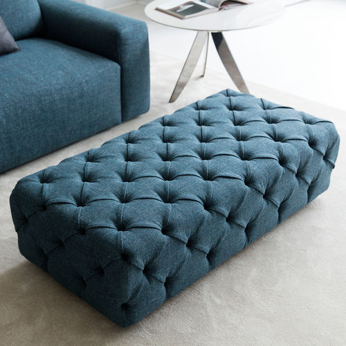 Modernes Sitzkissen - POUF CAPITONNÉ  - BERTO - Stoff / Leder / rechteckig