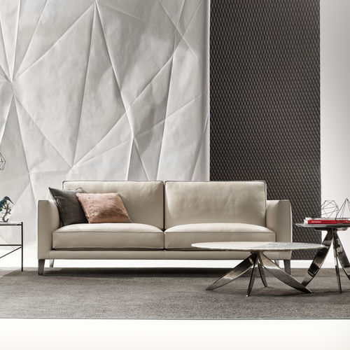 Modernes Sofa - TIME BREAK - BERTO - Leder / mit abnehmbarem Bezug / maßgefertigt