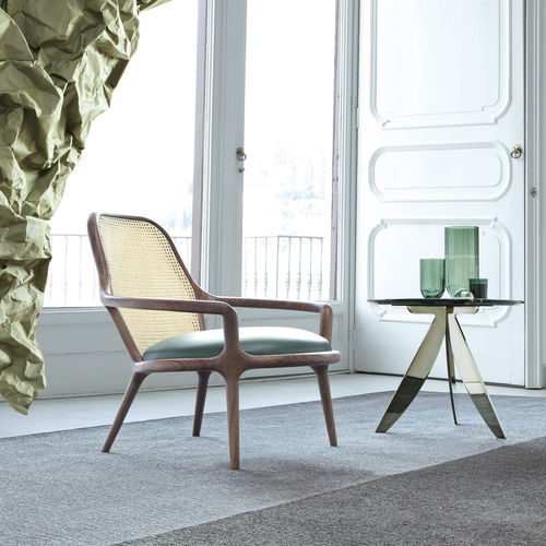 Moderner Sessel - PATTI - BERTO - Stoff / Leder / Stroh