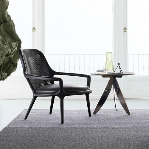 Moderner Sessel - PATTI NERA - BERTO - Leder / Nussbaum / individuell gestaltbar