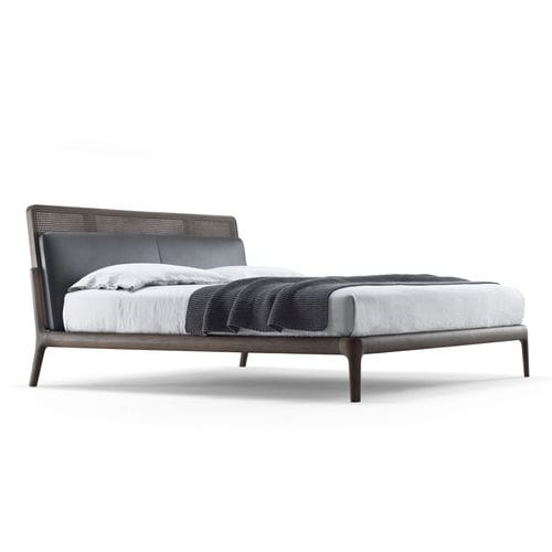 Doppelbett - EAST SIDE - BERTO - modern / mit Kopfteil aus Leder / individuell gestaltbar