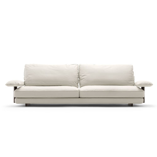 Modulsofa - DAVID IN PELLE  - BERTO - originelles Design / Vollnarbenleder / Eiche