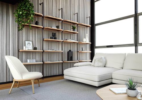 Wandmontiertes Bücherregal - Ian - BERTO - Modul / Decke/Boden / modern