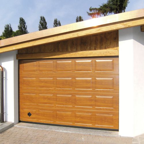 Sektionale Garagentür - VENUS - Breda Sistemi Industriali S.p.A. - Portoni Seziona - Holz / Stahl / automatisch