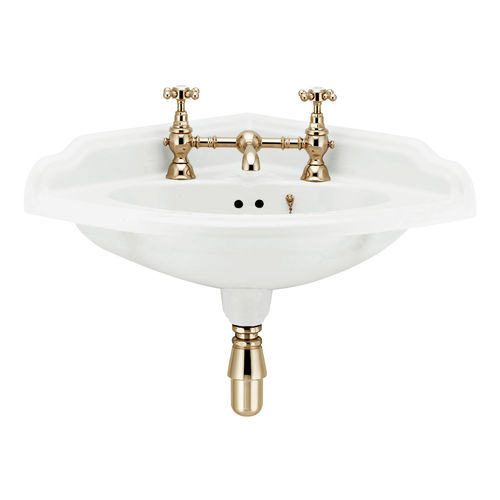 Wand-Waschbecken - 2017/2018 - GENTRY HOME - Porzellan / für Eckeinbau / klassisch