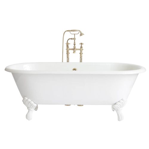Ovale Badewanne - VIOLET - GENTRY HOME - auf Füßen / Gusseisen / weiß