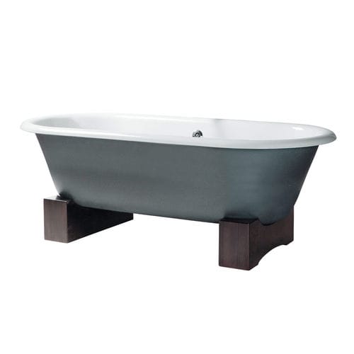 Ovale Badewanne - VIOLET - GENTRY HOME - auf Füßen / Holz / Gusseisen