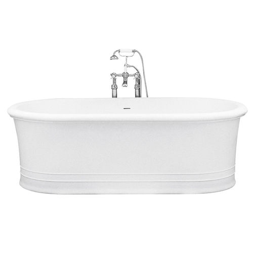 Ovale Badewanne - MANHATTAN - GENTRY HOME - freistehend / Quartzkomposit / weiß