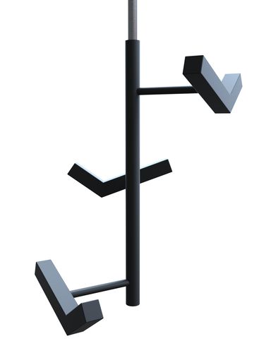Deckenmontierter Garderobenständer - ANALYTIC 5 - INSILVIS - minimalistisches Design / Stahl / für Gewerbegebrauch