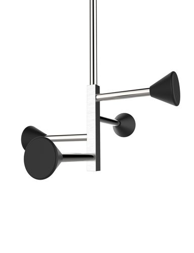 Deckenmontierter Garderobenständer - FULLSTOP 5 - INSILVIS - minimalistisches Design / Stahl / für Gewerbegebrauch