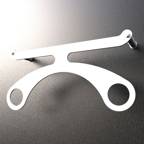 Wandmontierter stummer Diener - HEYDAY 1 - INSILVIS - Edelstahl / aus lackiertem Stahl / Aluminium