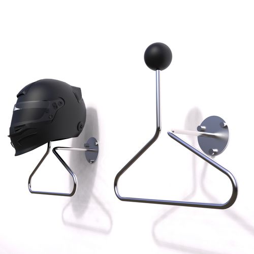 Edelstahl-Helmhalterung - SPHERICAL 3 - INSILVIS - Thermoplast / Wand