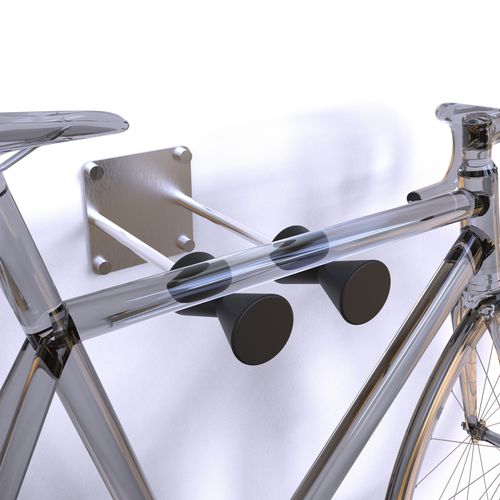 Wandmontierter Fahrradständer - FOURTH DIMENSION 1 - INSILVIS - originelles Design / für Innenbereich / Edelstahl