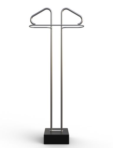 Bodenstehender stummer Diener - ANGEL 1 - INSILVIS - Edelstahl / Marmor / modern