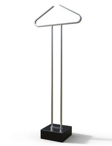 Bodenstehender stummer Diener - PROPILEI 1 - INSILVIS - Edelstahl / Marmor / modern