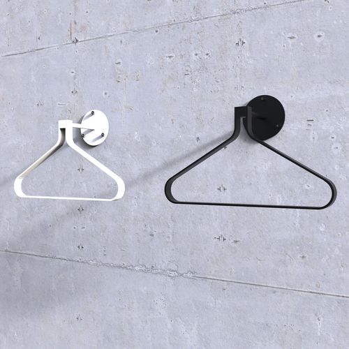 Wandmontierter stummer Diener - BEYOND 1 - INSILVIS - Edelstahl / aus lackiertem Stahl / modern