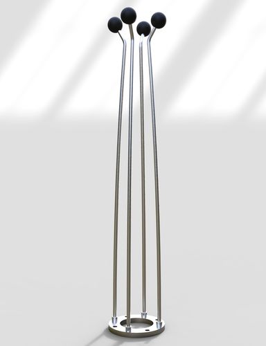 Bodenstehender Garderobenständer - STEELFLOWER GRIP - INSILVIS - modern / Edelstahl / Gummi
