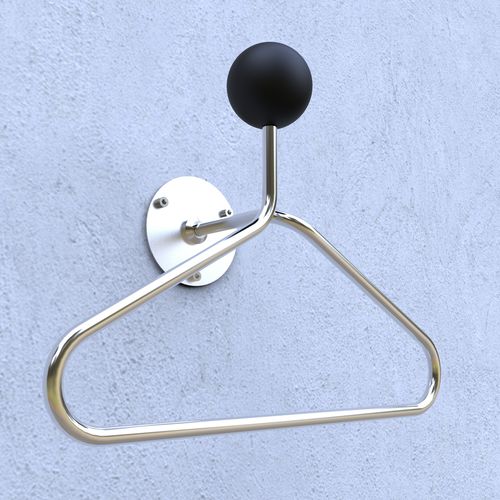 Wandmontierter stummer Diener - YANG GRIP - INSILVIS - Edelstahl / modern