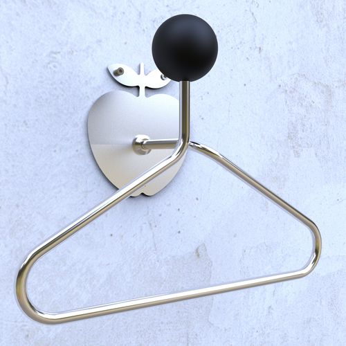 Wandmontierter stummer Diener - EDEN 1 GRIP - INSILVIS - Edelstahl / modern