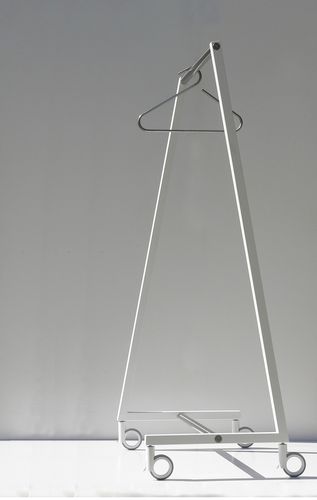 Moderner Kleiderständer - SUNCHARIOT 2 - INSILVIS - Stahl / mit Rollen