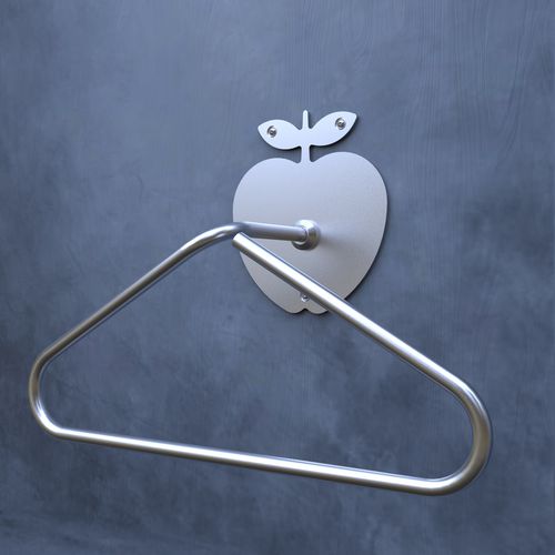 Wandmontierter stummer Diener - EDEN 1 - INSILVIS - Edelstahl / modern
